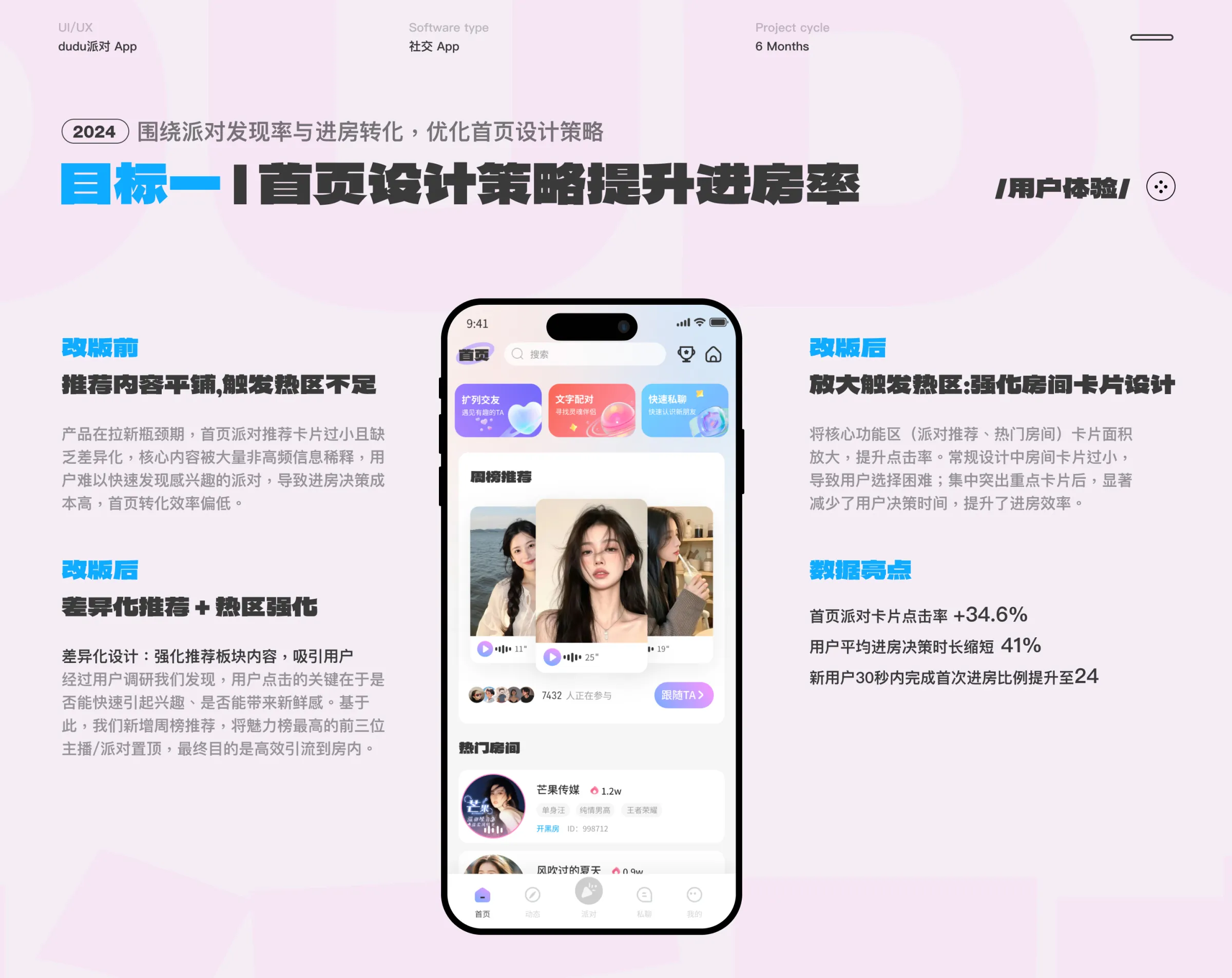 DUDU 派对首页设计策略